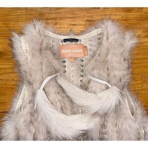 Sherry Cassin Vest Women‎ Sm Michelle Coyote Fur Western Southwestern Aztec